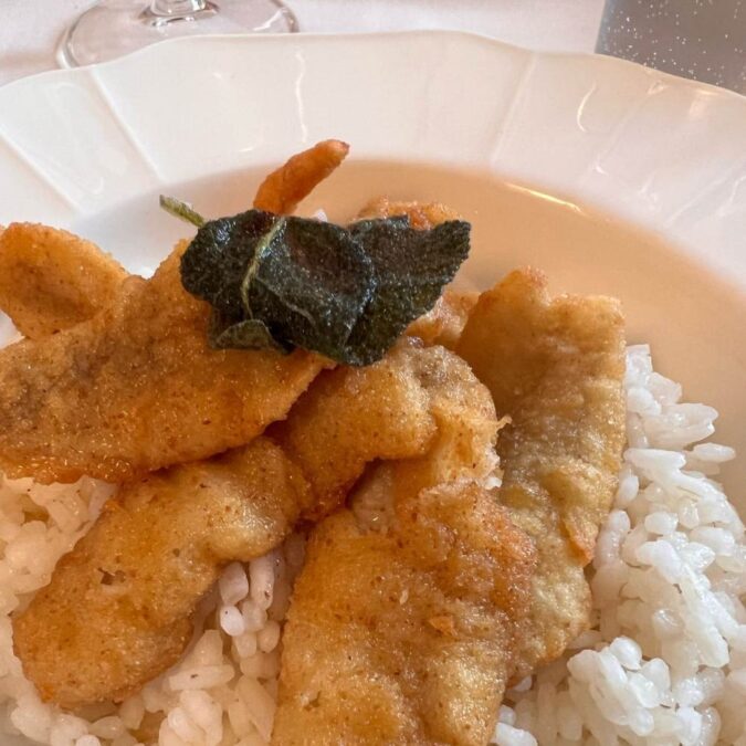 Traditioneller Fisch in Lenno im Griffo