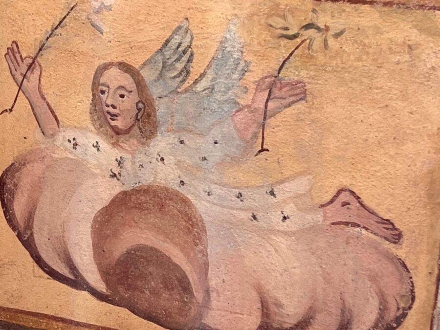 Wandmalerei an der Kapelle von Codera