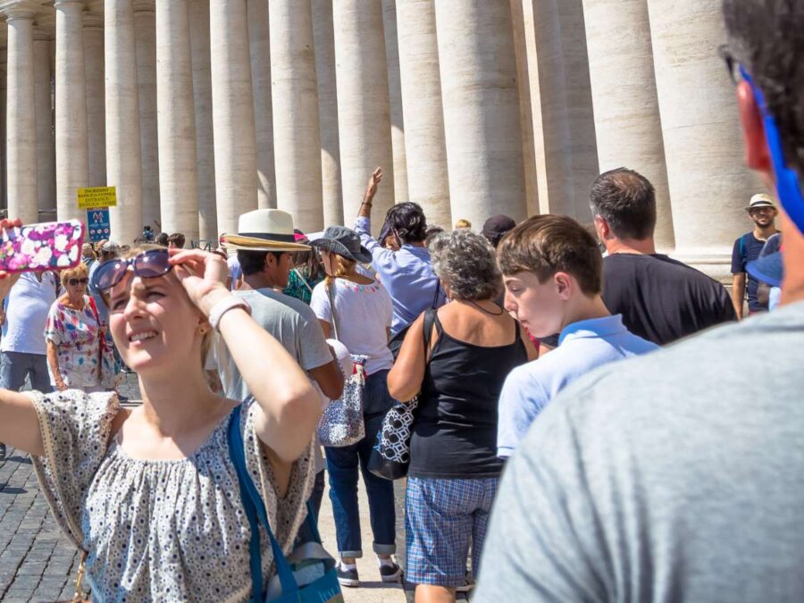 Menschenmassen in Italien