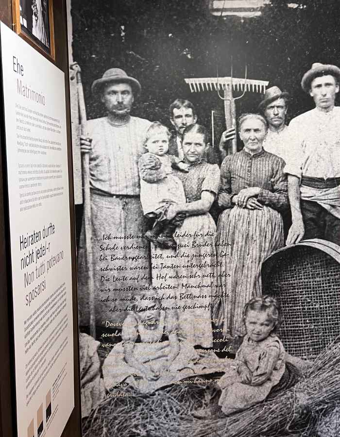 Arme Bauernfamilie im Vinschgau